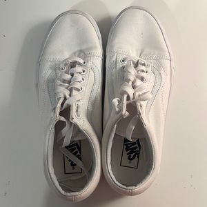 barely worn white vans